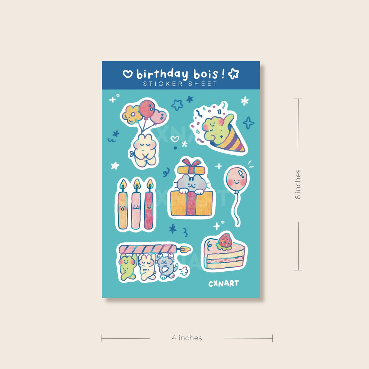 Birthday Bois Sticker Sheet