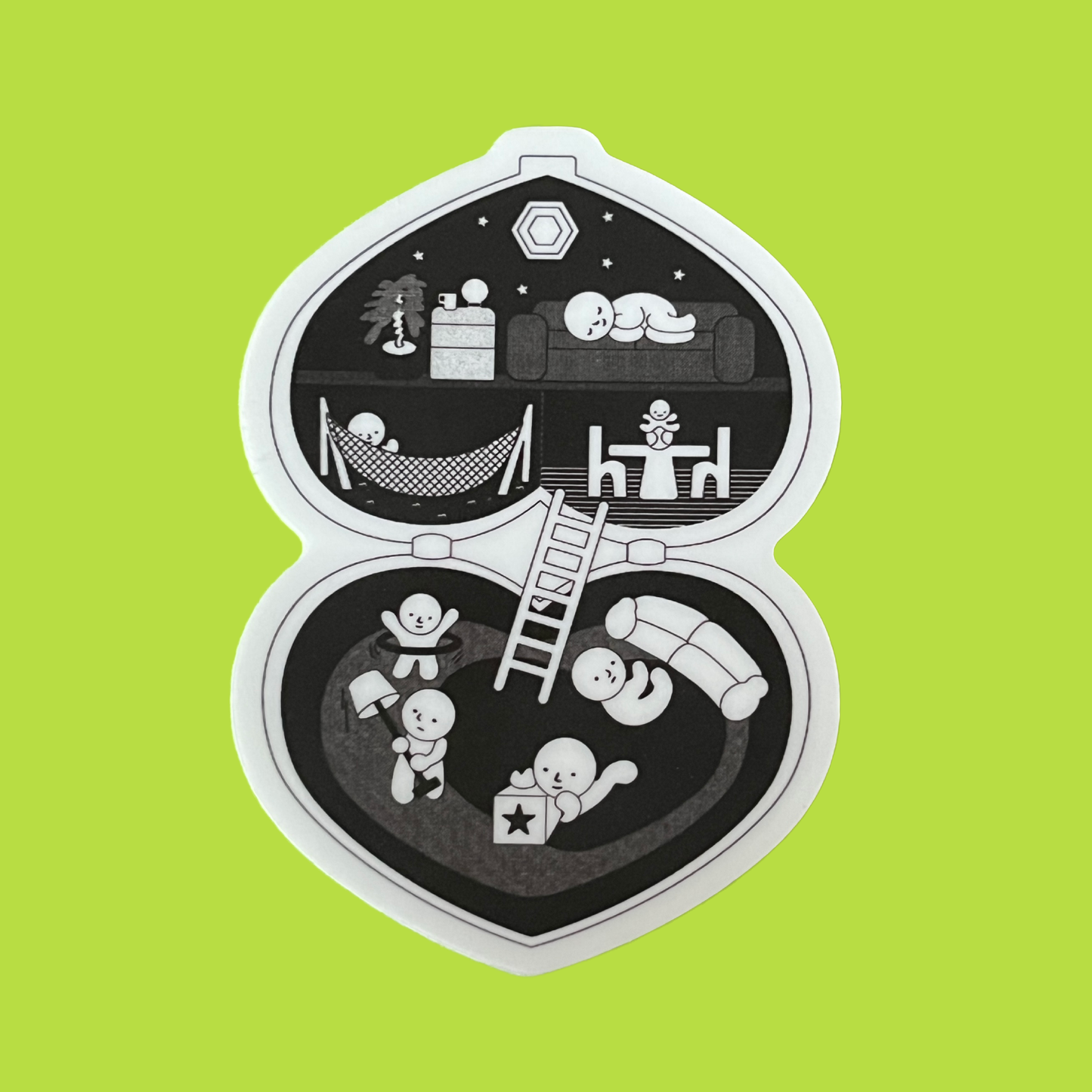 Smiski Locket, Glow in the Dark