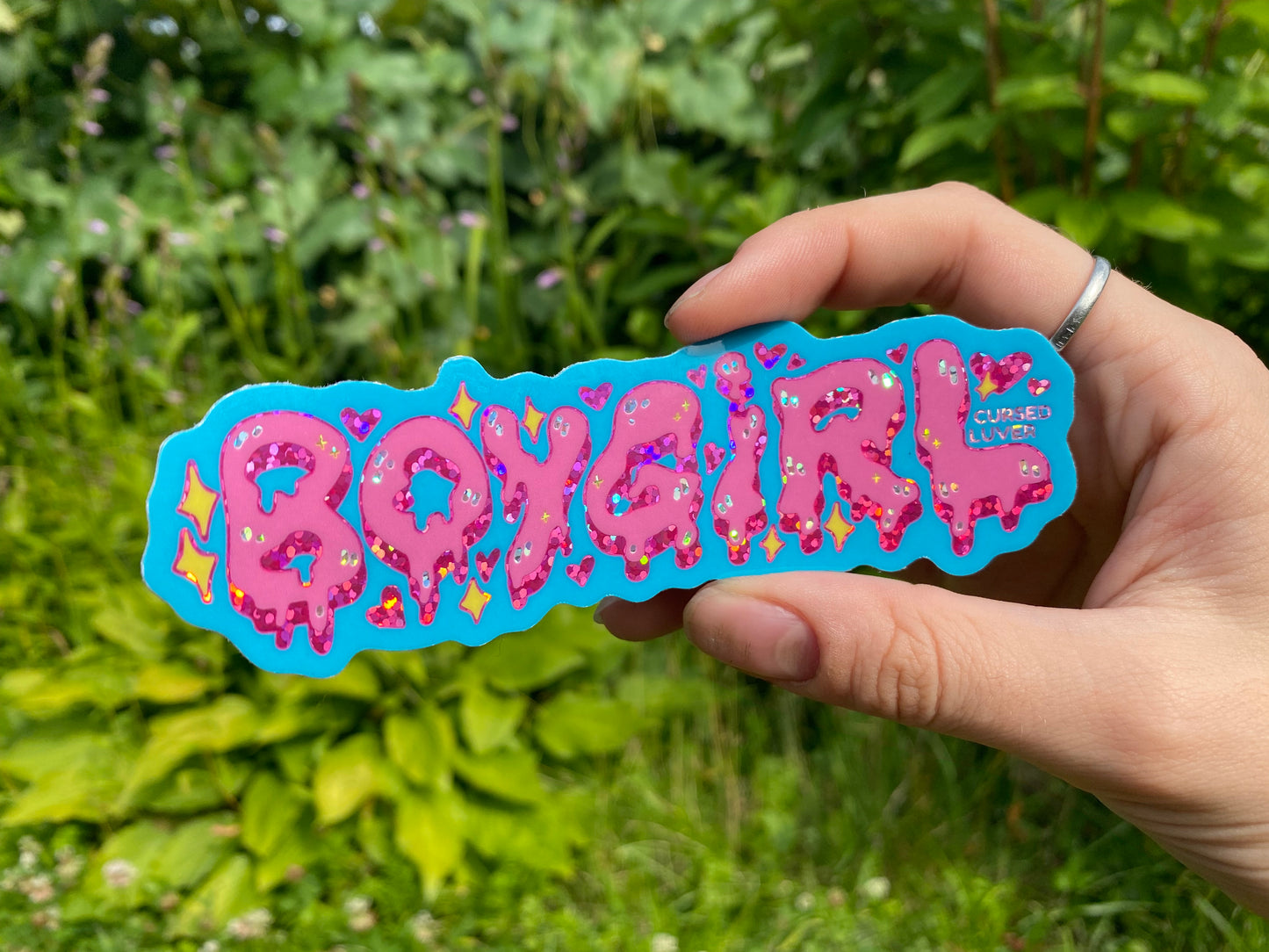 BOYGIRL GLITTER STICKERS (PINK/BLUE)