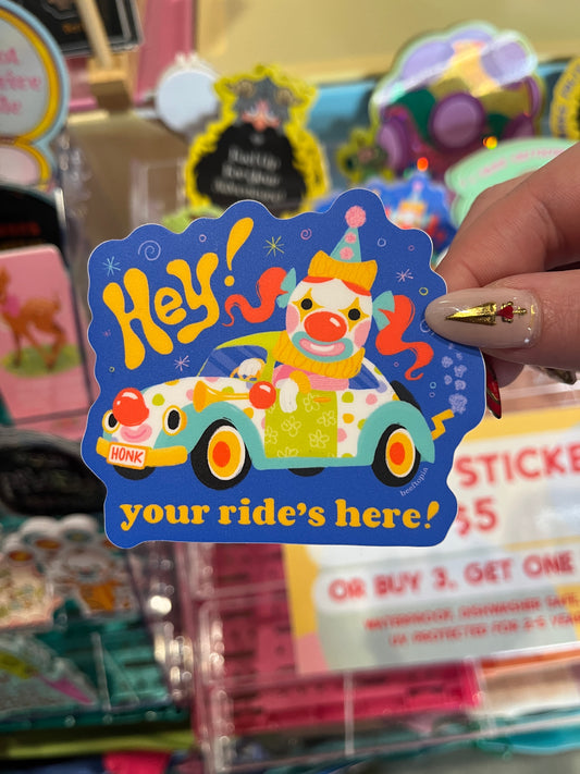 Your ride's here! Clown