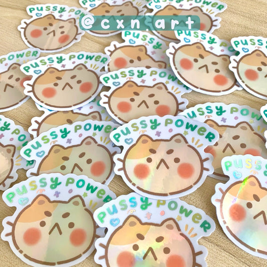 Pussy Power Cat Sticker