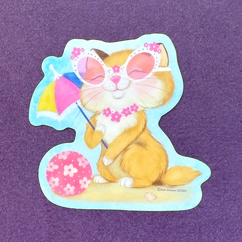 Retro Cats Matte Die Cut-August