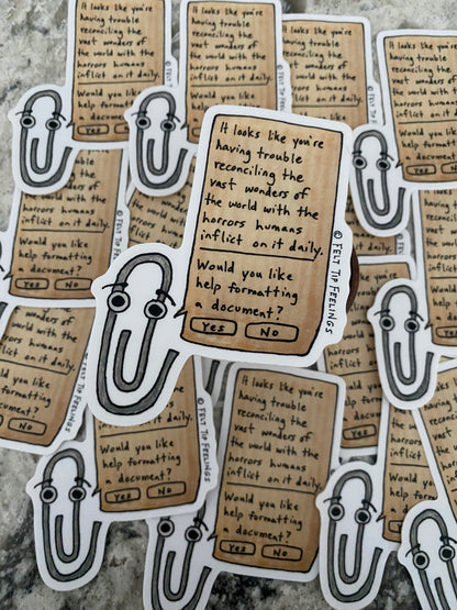Clippy Fighting Sticker Clippy – Sticker Witches