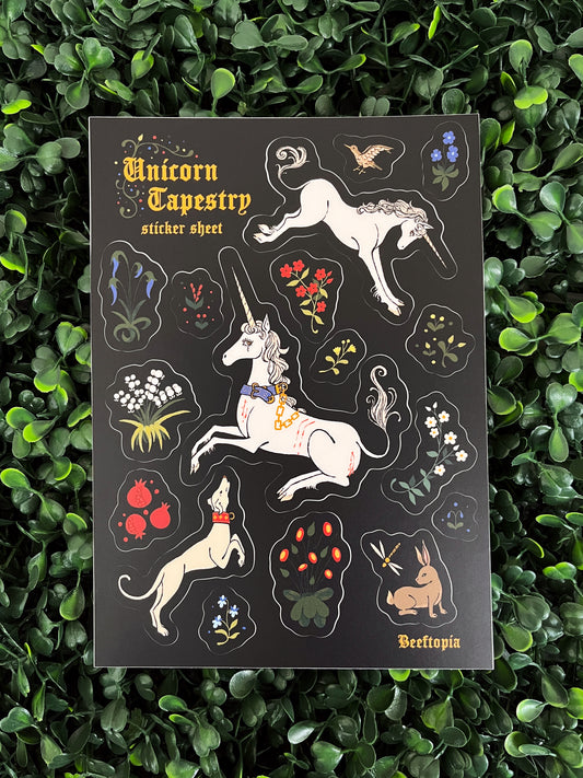 Unicorn Tapestry Sticker Sheet