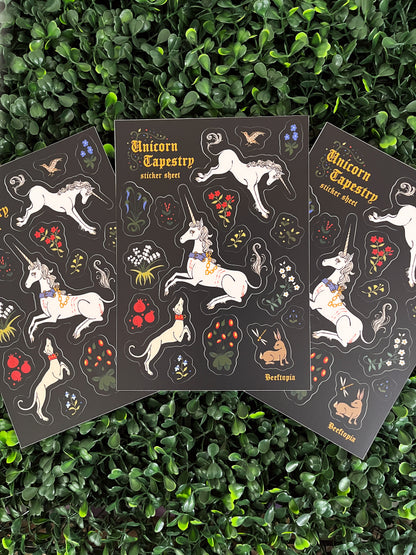 Unicorn Tapestry Sticker Sheet