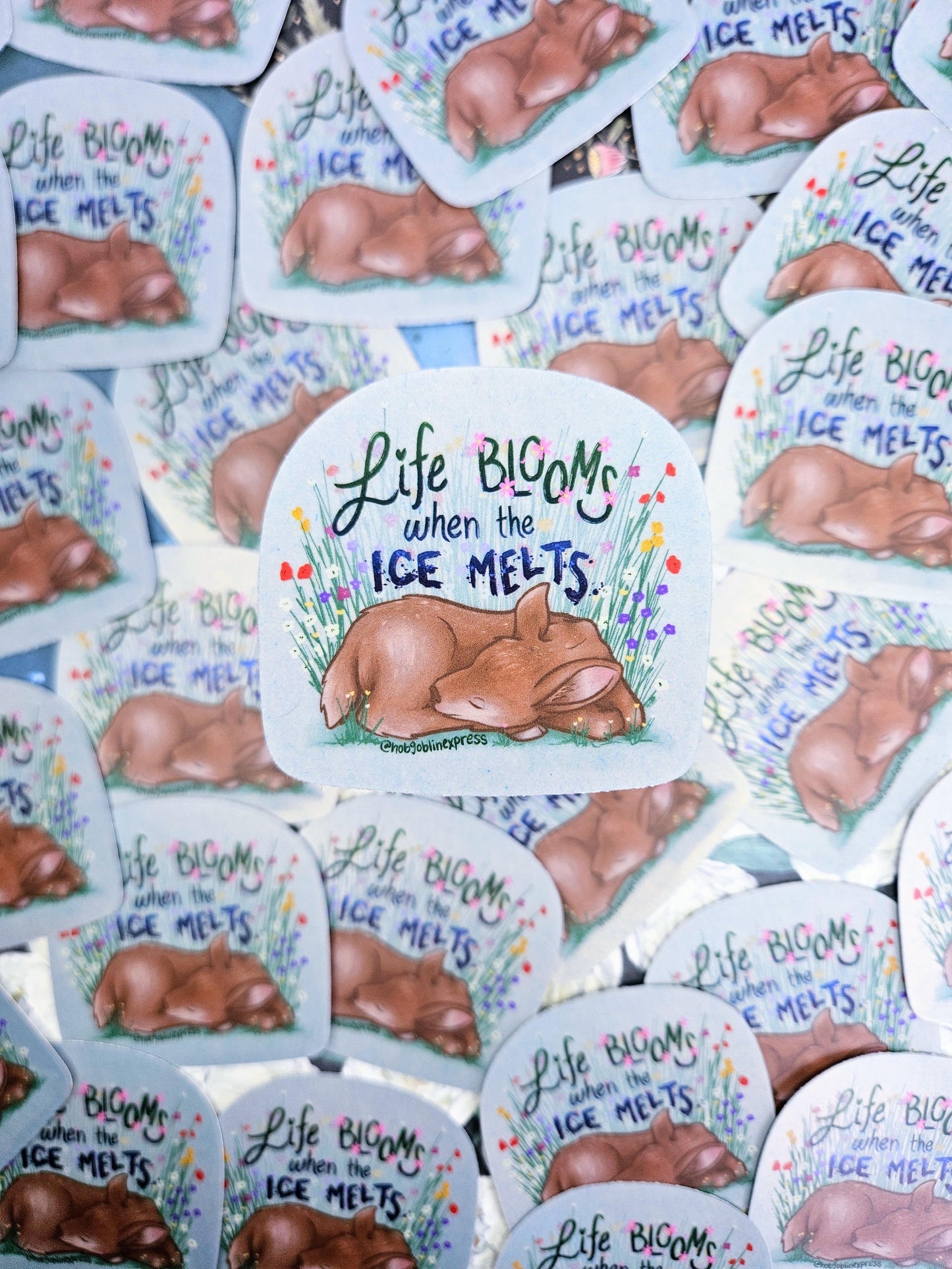 Life Blooms When the Ice Melts Sleeping Fawn